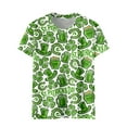 thumbnail image 5 of QHWAUAKFBN Womens T Shirts Graphic Shirt Short Sleeve Round Neck Printed Elegant Loose Soft Blouse Tshirts Top, 5 of 5