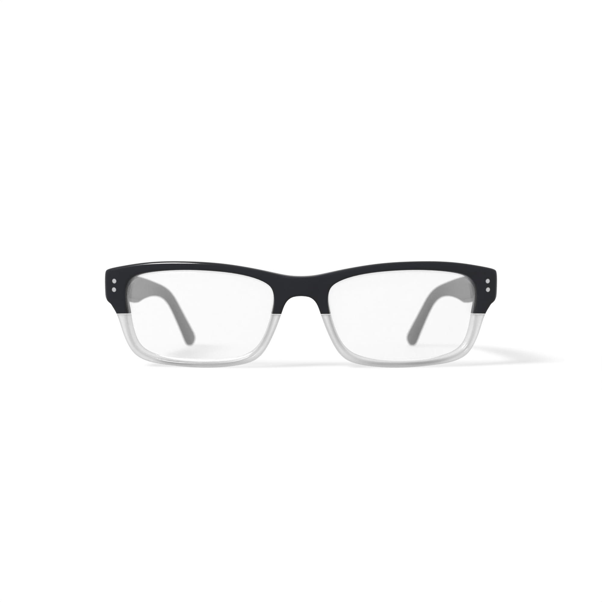 Randy Jackson Men's RJ3017 Rectangular Prescription Eyeglasses with Case, Crystal Black