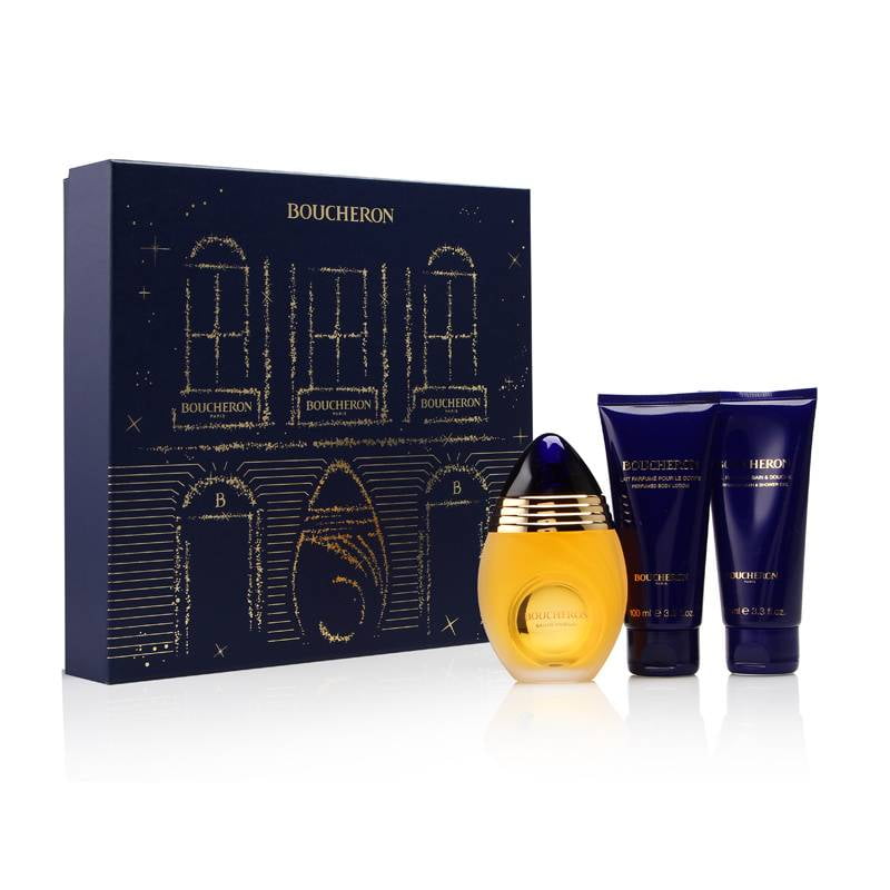 Boucheron Boucheron Pour Femme By Boucheron 3 Piece Set Includes 3 3 Oz Eau De Parfum Spray 3 3 Oz Perfumed Body Lotion 3 3 Oz Perfumed Bath Shower Gel Walmart Com Walmart Com