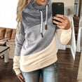 thumbnail image 2 of Hoodies for Women Pullover Cowl Neck Casual Long Sleeve Colorblock Hooded Sweatshirts Sweaters Fall Tops, 2 of 5