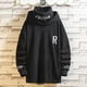thumbnail image 3 of Sudadera con capucha de forro polar con cuello alto Harajuku para hombre, sudadera de moda urbana de hip hop para otoño e invierno, sudadera holgada de gran tamaño para hombre, 3 of 4