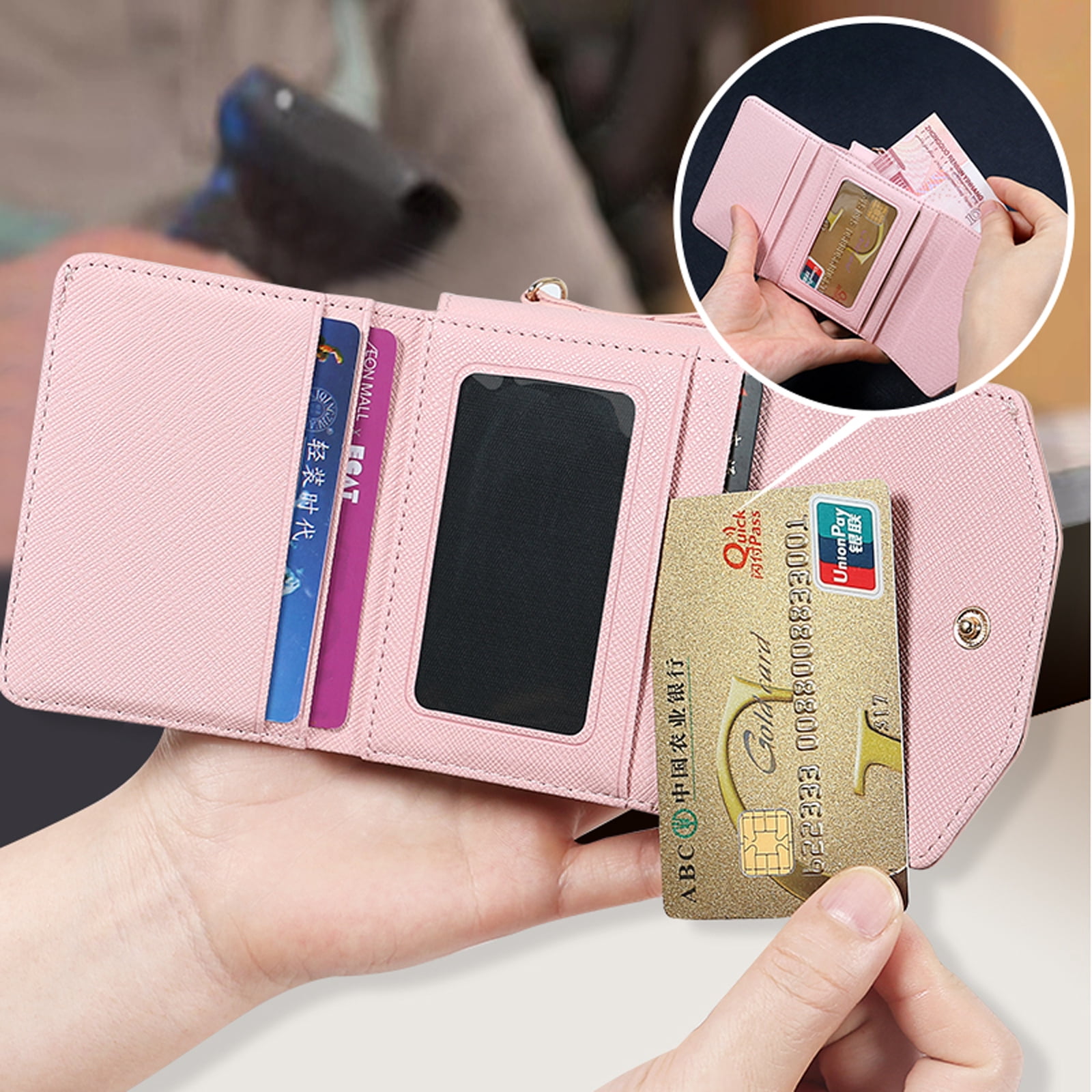 Women Wallet Purse for Samsung Galaxy Z Flip 4 5G Case, Adjustable Crossbody Strap with Credit Card Holder PU Leather Folding Phone Case Cover for Samsung Galaxy Z Flip 4 2022, Orange