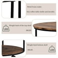 thumbnail image 4 of CLEARANCE! 35.5 INCH&nbsp; Round Coffee Table Kitchen Dining Table Modern Leisure Tea Table Office Conference Pedestal Desk Computer Study Desk Rustic Brown, 4 of 10