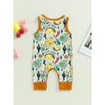 thumbnail image 4 of Bagilaanoe Newborn Baby Girl Boys Summer Jumpsuit Print Sleeveless Bodysuit 3M 6M 12M 18M Infant Casual One Piece Romper, 4 of 8
