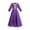 Purple, variant on ZACPNCV Girls Renaissance Dress Kids Medieval Princess Outfit Girls Bundle Waist Long Sleeve Maxi Dress Purple 10-11 Years