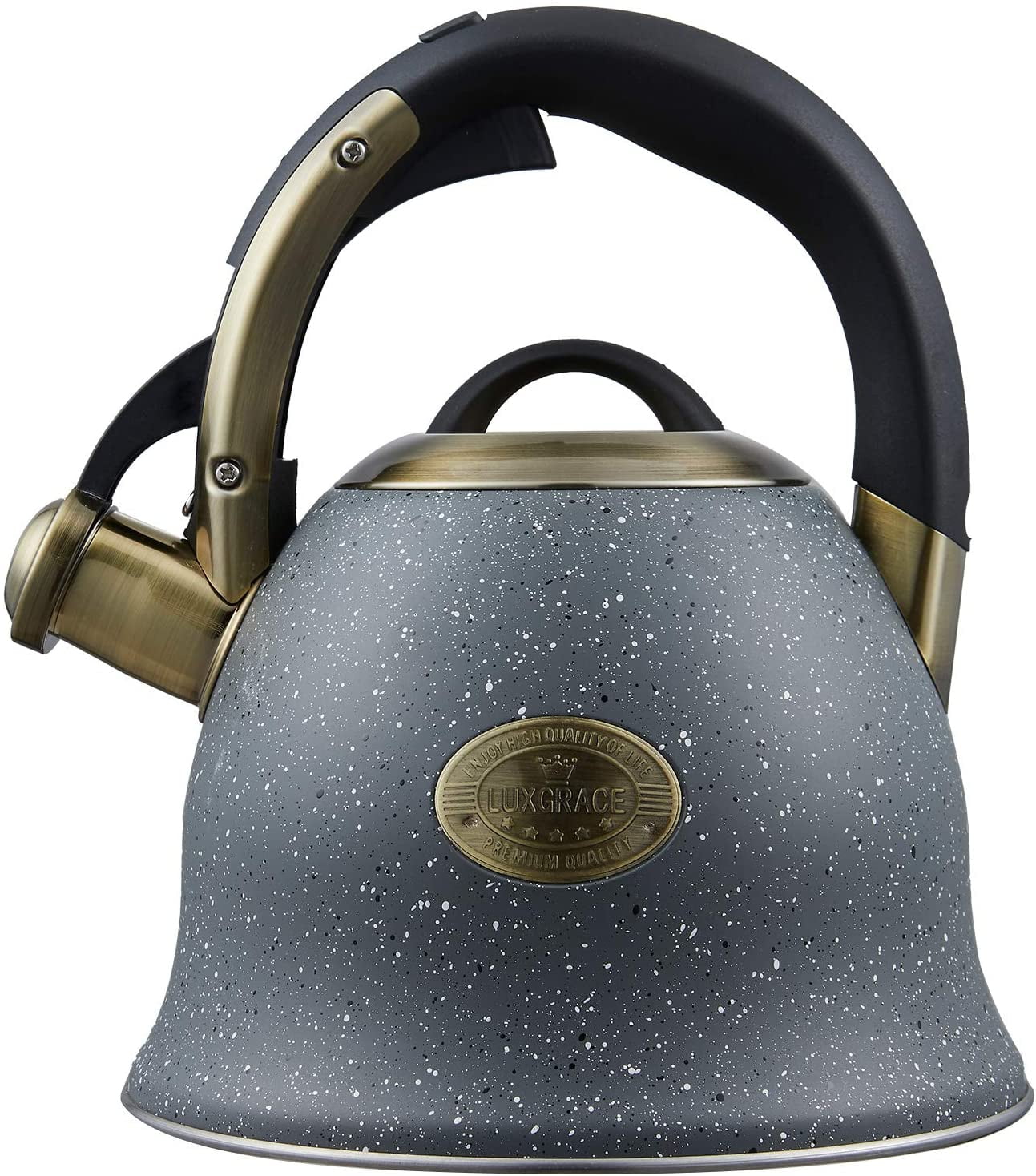 Tea Kettle,Whistling Stainless Steel Tea Kettle for Stovetop(Gray