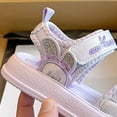 thumbnail image 5 of KPOPLK Toddler Girls Sandals Little Girl Summer Flat Sandal Baby Open Toe Outdoor Beach Holiday Dress Shoes(Purple,13.5), 5 of 9