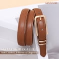 thumbnail image 6 of 3 Pcs Womens Leather Thin Belts Fashion Skinny Belt for Jeans Dresses, 6 of 11