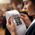 thumbnail image 4 of Graduation Stole Class of 2026 Unisex Graduation Sash Graduation Stole for High School College 60" Long Black&White Honor Stole Premium Satin Commencement Accessories, 4 of 6