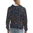 thumbnail image 7 of Picia Function Source Code1 Pattern Casual Women's Hoodie, Hooded Sweatshirt with Kangaroo Pocket, Comfortable Pullover with Eye-catching Drawstrings-X-Large, 7 of 7