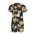 thumbnail image 4 of Mgmyaa Women's Pajama Set Printed V-Neck Sleep Shirt Short Sleeve Top with Pocket Shorts Nightwear Lounge Outfit Two-Piece Set, 4 of 4