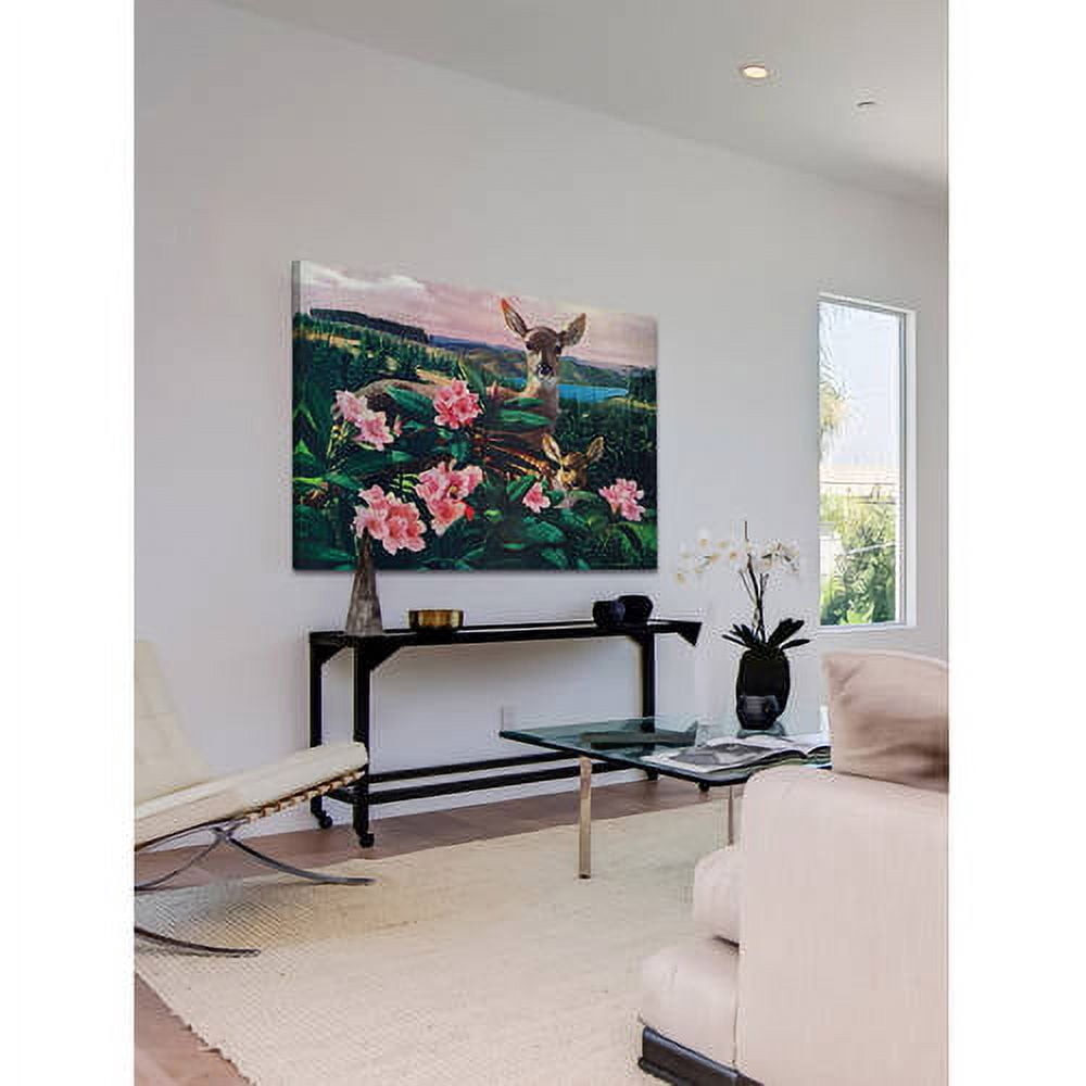 Marmont Hill "Doe and Fawn" Painting Print on Wrapped Canvas