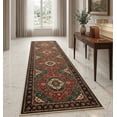 thumbnail image 2 of Runner Rugs for Hallway, 2x10 Washable Soft Non Slip Floor Rugs for Kitchen, Modern Mat for Living Room Bedroom Entryway Red & Green, 2 of 7