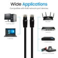 thumbnail image 4 of Cmple - Cat5e Ethernet Patch Cord, RJ45 Internet Network Cord, Cat5e Cable, UTP LAN Wire, Ethernet Cat5e Cable for Consoles, Router, TV, Modem - 50 Feet, Black, 4 of 7