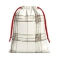 thumbnail image 3 of Super Soft Fabric Gift Bag Contraction Free Bag Mouth Pull Rope Design Red Ribbon Mouth For The Festival Ivory Checked Hand-Drawn Sketch_4 Large, 3 of 8