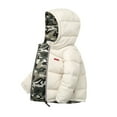 thumbnail image 3 of LFEOOST Boys Girls Winter Reversible Down Jacket Child Camouflage Hooded Warm Coat Outer Wear for 3-13 Years White 2-3 Years, 3 of 4