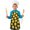 Yellow Lemon Fruit-2, variant on Yellow Lemon Fruit Leaves White Pattern Kids Aprons for Girls and Boys,Adjustable Neck Strap Toddler Aprons for Kids Cooking Baking