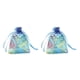 thumbnail image 1 of Naiovety Paquete de 100 bolsas de regalo de Organza con patrón de Coral dorado, recuerdo de vacaciones de aniversario de cumpleaños, bolsa de Azul 2piezas, 1 of 6