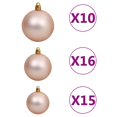 thumbnail image 5 of vidaXL Artificial Pre-lit Christmas Tree with Ball Set Black 210 cm PVC, 5 of 5