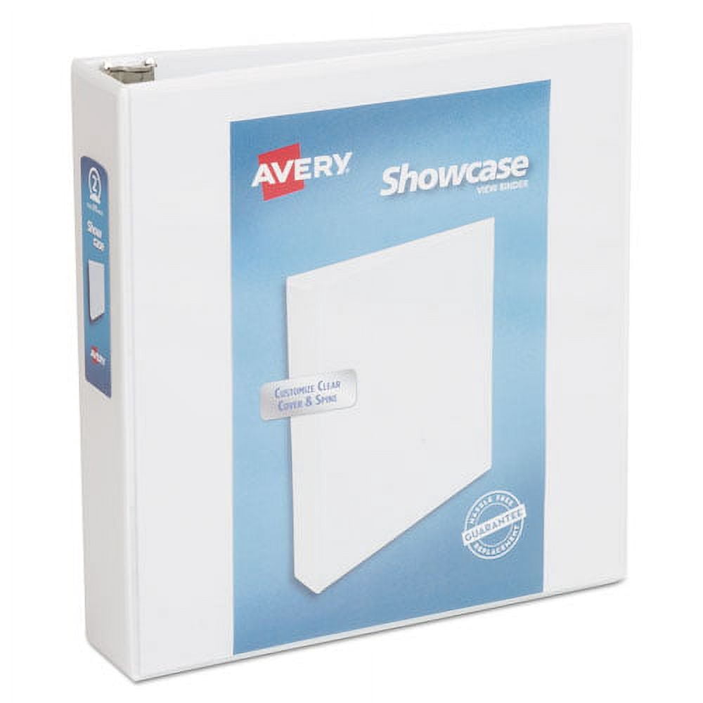 Showcase Economy View Binder With Round Rings, 3 Rings, 2" Capacity, 11 X 8.5, White | Bundle of 5 Each