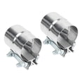 thumbnail image 4 of Bgsha 2PCS 2.5" Stainless Steel Lap Joint Band Exhaust Clamp Sleeve Coupler, 4 of 9