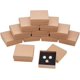 thumbnail image 1 of 16 cajas cuadradas de cartón Kraft para collares, pendientes y anillos de 2,75 x 2,75 x 1 pulgada, para joyería, para embalaje de regalos de boda o fiesta., 1 of 9