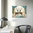 thumbnail image 3 of Awypu  Christmas Deer Wall Art Christmas Wall Decor Living Room Elk Pictures Decor Reindeer Canvas Wall Art Artwork For Cuadros Para Sala Elegantes Y Modernos, 3 of 4