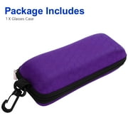 TSV Sunglasses Case, Portable Zipper Glasses Box, Hard EVA Eyeglass Protector with Hook, 5 Colors
