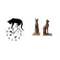 thumbnail image 1 of Reloj colgante silencioso de gato con estatuas de gato, sujetalibros, movimiento silencioso para sala de estar, comedor, oficina, decoración del hogar, 1 of 8