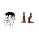 thumbnail image 1 of Reloj de pared, estatua de gato, sujetalibros, figura de mesa, escultura de vidrio, resina, adorno decorativo artístico adecuado para oficina, hogar,, 1 of 8