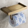 thumbnail image 2 of Antique Style Toilet Paper Holder with Storage Space Made of Quality Brass Ideal for Smartphone Multi Function Toilet Paper Holder for Bathroom with Beautiful Design, 2 of 5
