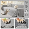 thumbnail image 3 of Dark Couch Covers for Sectional Sofa Couch Cover L Shape Couch Covers for Dogs Washable Couch Cover Banket Modern Sofa Slipcovers Super Soft Sofa Towel for Kids Pets ” x ”, 3 of 9
