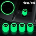thumbnail image 1 of 4pc Car Tire Valve Cap Luminous Tire Valve Cover Wheel Cap Dust-proof Cap, 1 of 4