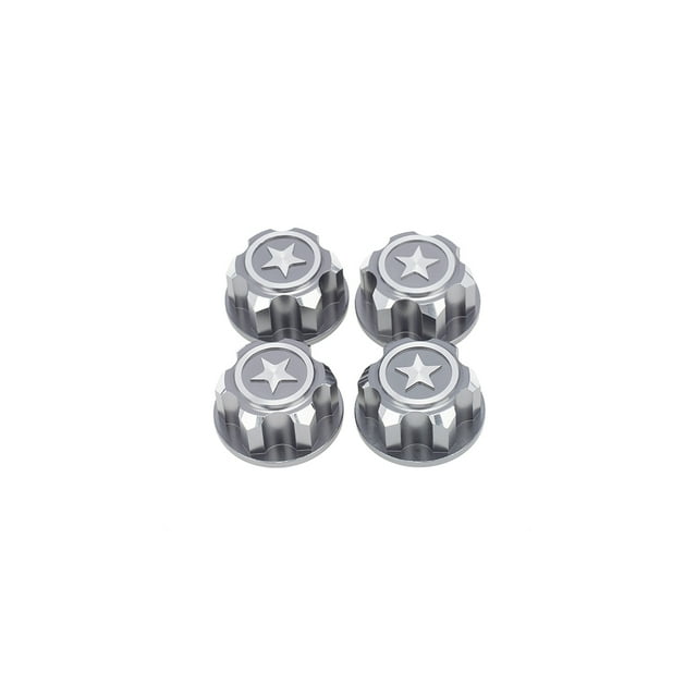 4 Pcs/packs Écrous de Roue Moyeu Couvercle de Roue Fileté Accessoire de Jouet Pièces de Rechange Embouts Étanches Écrous 1/8 RC Camion Gris