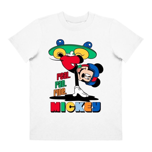 Playera Para Niño Disney Mickey Mouse Cuello Redondo Manga Corta Talla 8 Blanco