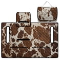 thumbnail image 3 of SEANATIVE Golf Cart Seat Cover, Universal for 2-Seater Club Car DS/Precedent, Portable Lightweight Golf Cart Bench Seat Covers with 4 Storage Pockets, Brown Cow Print, 3 of 7