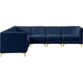 thumbnail image 1 of Meridian Furniture Alina Navy Velvet Modular Sectional, 1 of 20