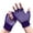 Purple, variant on Fingerless Exercise Non Slip Yoga Pilates Gloves With Silicone Dots