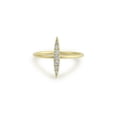 thumbnail image 2 of HeartsAndYou Vertical Bar Women Engagement Ring for Women 1.2ct Round Cut Moissanite 18k Yellow Gold Over Silver, 2 of 9