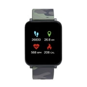 iTech Fusion Silicone Strap Smart Watch, Camo/Black