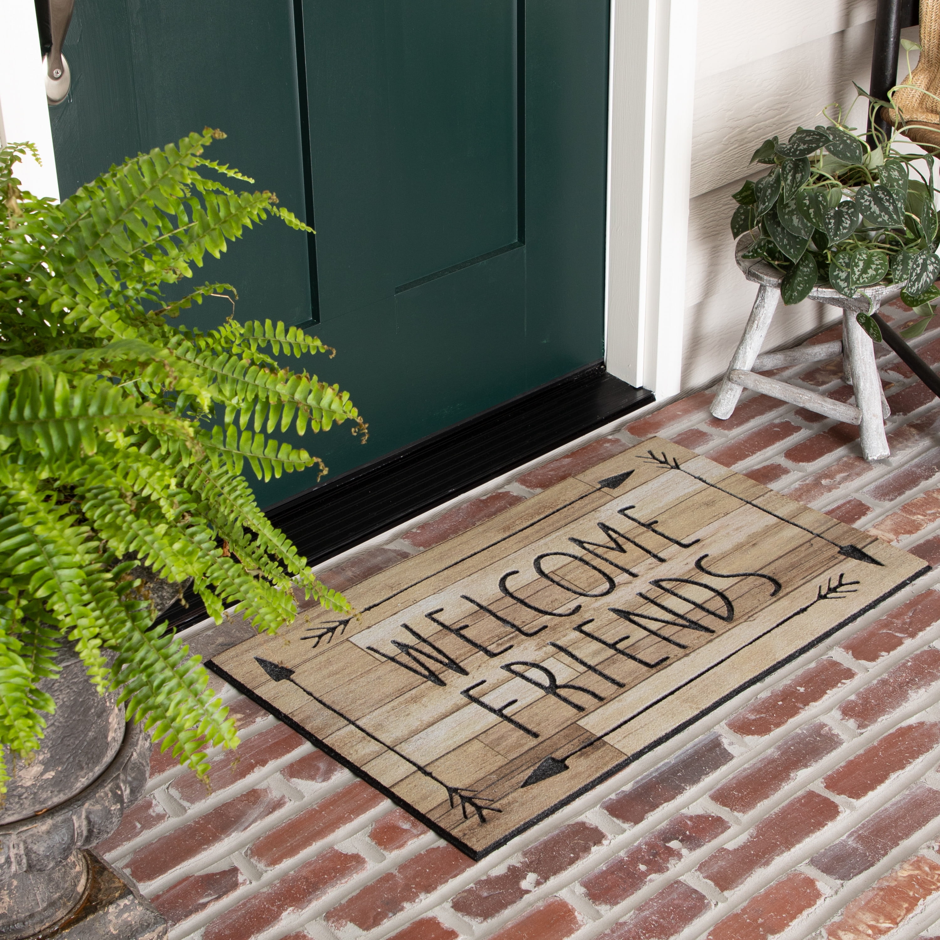 Mohawk Home Friends Wood Plank Outdoor Doormat, Brown, 18" x 30