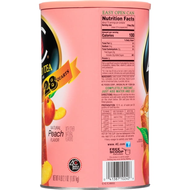Peach Drink Mix 66oz - Natural juices for grocery retail - Walmart
