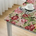 thumbnail image 4 of HAOXIT Cloth Tablecloths for Square Tables Outdoor Table Cloths Decoration Table Covers Washable Dining Table Cover Holiday Tablecloth  Table Cloth for Dining Room Kitchen,Vintage Pink Rose 52*52, 4 of 7