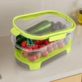 thumbnail image 5 of JoyMoreHome Fruit Storage Containers For Fridge with Removable Colanders, Airtight Food Storage Containers with Lids, Reusable Produce Saver with Handle, Stackable Plastic Fruit Veggie Saver, 5 of 5