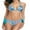 Blue2, variant on Women's Halter String Grandient Bikini Sets Two Piece Triangle Swimsuits Sexy High Cut Bathing Suits