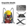 thumbnail image 4 of Pofeuu Stitch for Water-Resistant 210D Drawstring Bag Compact Foldable Design Gym Yoga Travel Essentials Lightweight Carryall-Small, 4 of 6