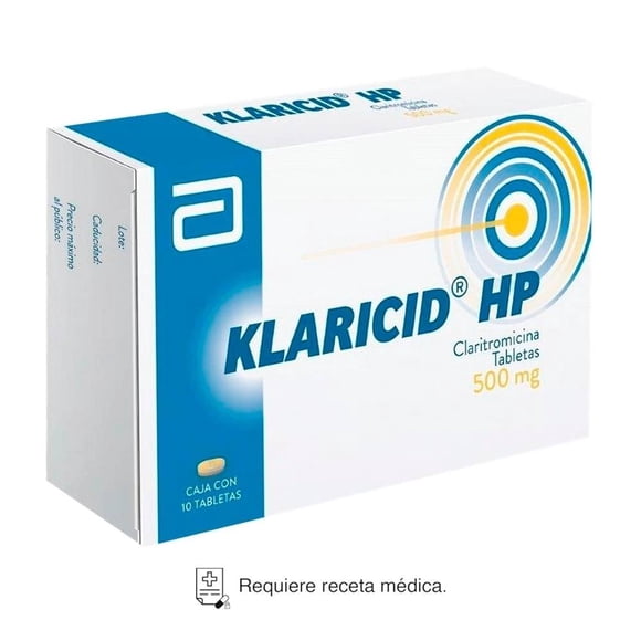 Klaricid HP Claritromicina 500 mg 10 tabletas