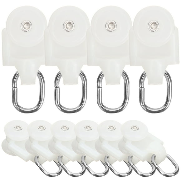 Shisuyan 10pcs Curtain Track Pulley Curtain Rail Track Curtain Wheel Curtain Fitting