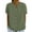 Green, variant on Seductiva Women's Dress Shirts Long Sleeve Women Women's Fashionable Casual V Neck Short Sleeve Cotton and Linen Top Shirt Wrinkle-Free Solid Work Blouse Loose Tees