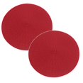 thumbnail image 1 of Oleegame Ensemble de 2 Napperons en Lin et Coton, Tapis d'Isolation Thermique, Napperons Ménagers, Tasses à Thé Résistantes à la Chaleur, Assiettes Rondes et Bols Rouges, 1 of 9